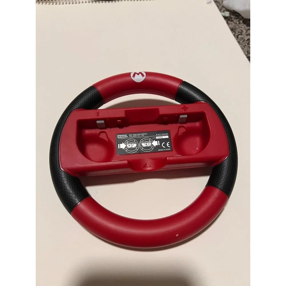 HORI Red Mario Kart Wheel Joy Con Holder for Nintendo Switch